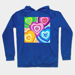 love, heart layer, oil painting Hoodie